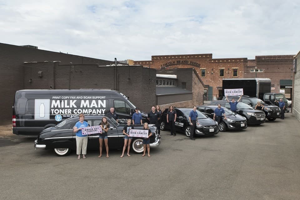 Milk Man Toner Company delivery fleet covering Northern California